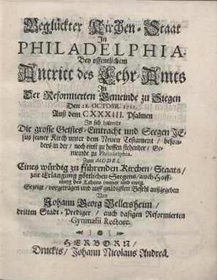 Beglückter Kirchen-Staat in Philadelphia
