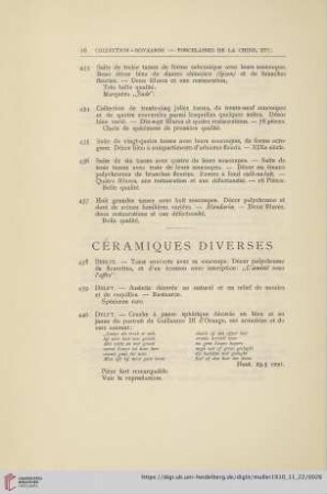 Céramiques diverses (No. 438 - 449)