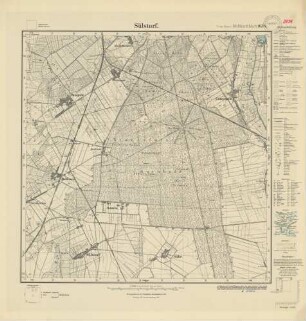 2434 (alte Nr.: 1038) Sülstorf, Meßtischblatt (4cm - Karte)