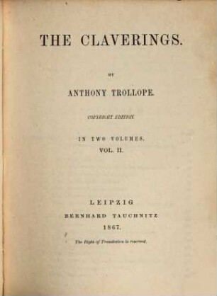 The Claverings, 2