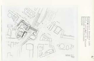 Varité [Wintergarten], Berlin-Charlottenburg (Diplomarbeit bei Bernhard Hermkes): Zentrum am Zoo, Gesamtsituation und Lageplan 1:500