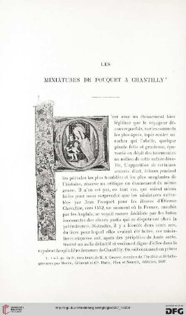 3. Pér. 17.1897: Les miniatures de Fouquet à Chantilly