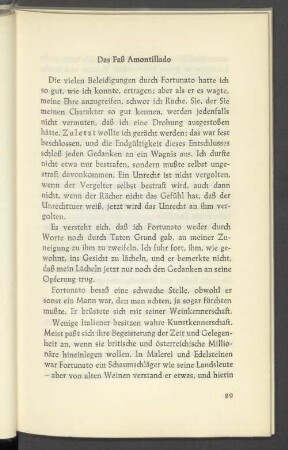 Das Faß Amontillado