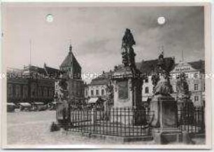 Köslin, Markt mit Denkmal Friedrich Wilhelm I.