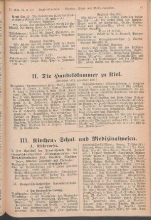 II. Die Handelskammer zu Kiel.