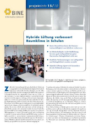 Hybride Lüftung verbessert Raumklima in Schulen.