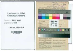 Entnazifizierung Gerhard Leenen , geb. 26.01.1891 (Arbeiter)