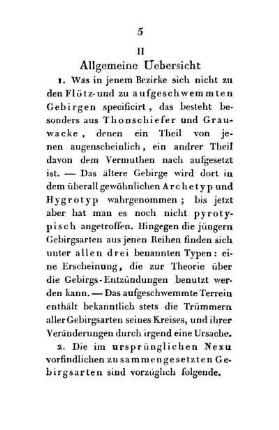 II Allgemeine Uebersicht