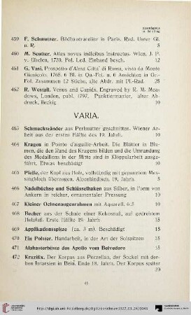 Varia (Nr. 463-487)