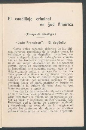 "João Francisco - El degüello