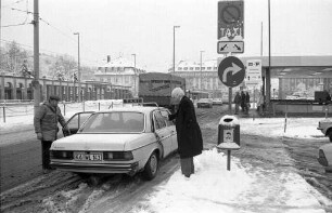 Taxistand beim Karlsruher Hauptbahnhof
