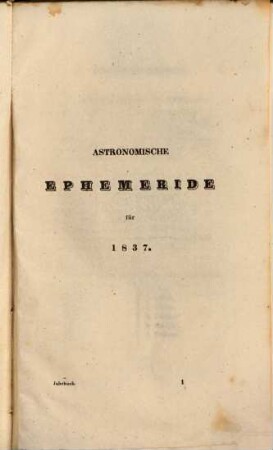 Jahrbuch : für ..., 1837