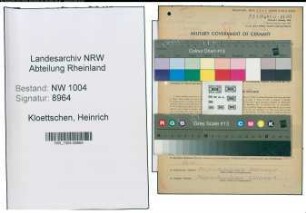 Entnazifizierung Heinrich Kloettschen , geb. 27.08.1902 (Angestellter)