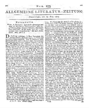 Bremischer Staats-Calender. Auf das Schaltjahr 1804. Bremen: Meier 1804