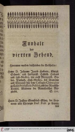 Innhalt des vierten Zehend