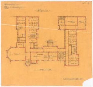Krankenhaus, Clerf (Clervaux): Erdgeschossgrundriss 1:200 (in zwei Teilen)