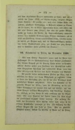 86. Revolution in Polen, im November 1830