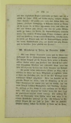 86. Revolution in Polen, im November 1830