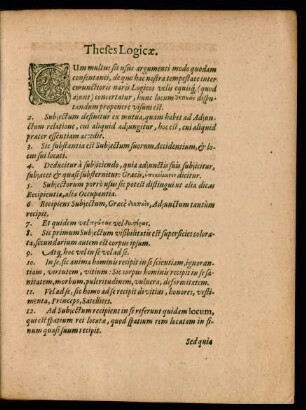 Theses Logicae.