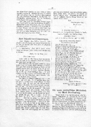 Zwei Schauspieler-Erinnerungen