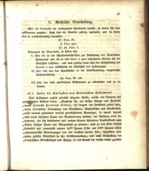 II. Rechtliche Beurtheilung.