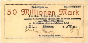 Geldschein / Notgeld, 50 Millionen Mark