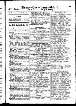 581. Ausgabe. Samstag, 10. Juli 1915