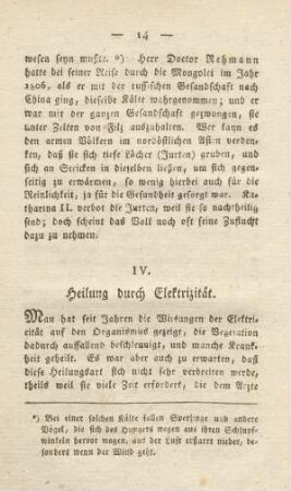 IV. Heilung durch Elektrizität