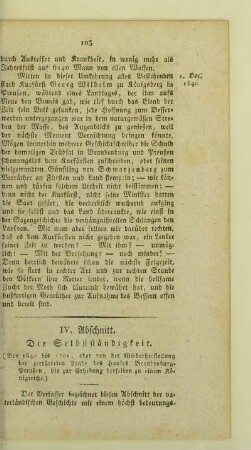 IV. Abschnitt. Die Selbststaendigkeit