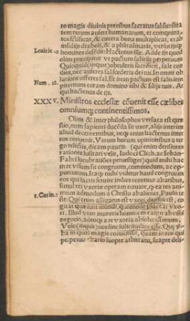 XXXV. Ministros ecclesiae convenit esse caelibes omniumque continentissimos.
