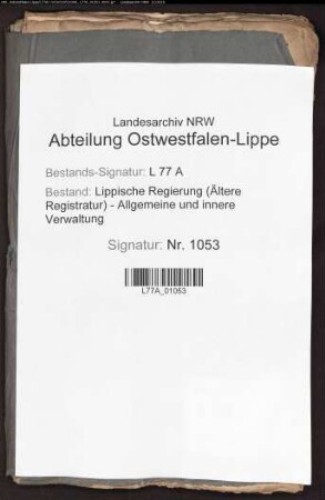 Anstellung der Amtsschreiber beim Amt Horn