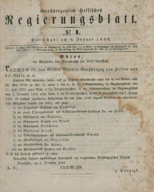 8. Januar-30.December = No. 1-46