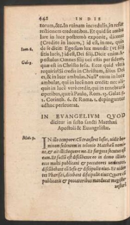 In Evangelium Quod dicitur in festo sancti Matthaei Apostoli & Evangelistae.