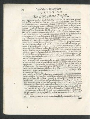 Caput VII. De Bono, atque Perfecto.