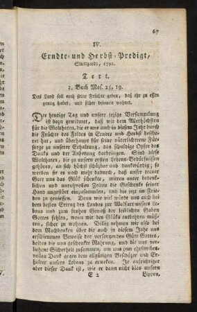 67-78, IV. Erndte- und Herbst-Predigt