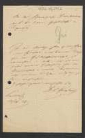 Brief von Ludwig Griesselich an Regensburgische Botanische Gesellschaft