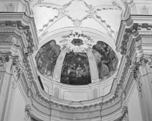 Deckenausmalung — Christologischer Zyklus (Verleumdung durch Petrus, Letztes Abendmahl, Christus vor Kaiphas)