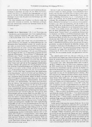127-130 [Rezension] Weinfeld, Moše, Deuteronomy 1 - 11