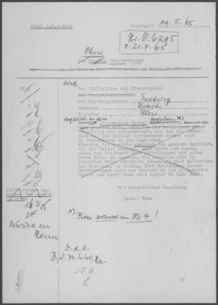 Seeburg: Visitationsbericht mit Pfarrbericht 1964