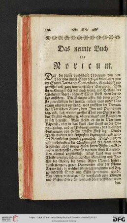 Das neunte Buch von Noricum