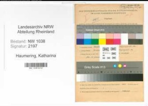 Entnazifizierung Katharina Haumering , geb. 24.07.1901 (Posthalterin)