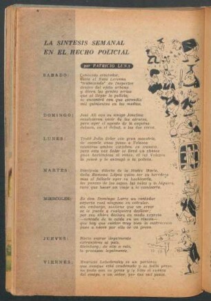 La síntesis semanal en el hecho policial