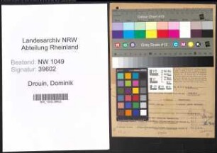 Entnazifizierung Dominik Drouin , geb. 03.03.1882 (Vertreter)