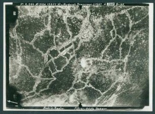Foto eigener und feindlicher Stellungen nordwestlich von Bezonvaux (Luftbild)