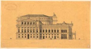 Theater-Entwürfe: Theater: Seitenansicht 1:300