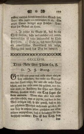 CCCLXVII. Trau-Rede über Psalm 62, 8.