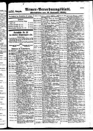 1151.Ausgabe. Dienstag, 12. September 1916