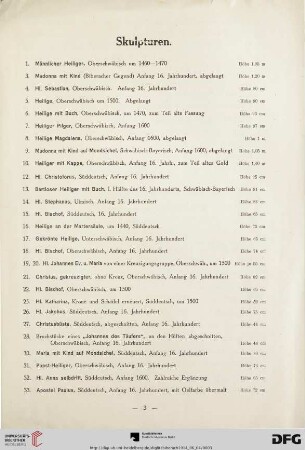 Skulpturen (Nr. 1-225)