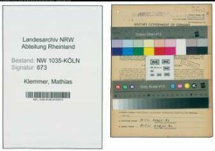 Entnazifizierung Mathias Klemmer , geb. 09.02.1896 (Bergbauangestellter)