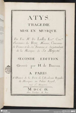 Atys : tragédie